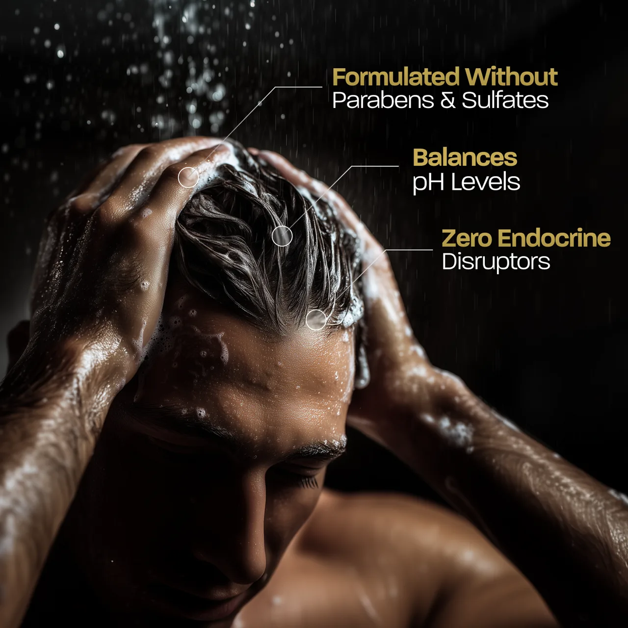 BASED natural shampoo features — sulfate free formula