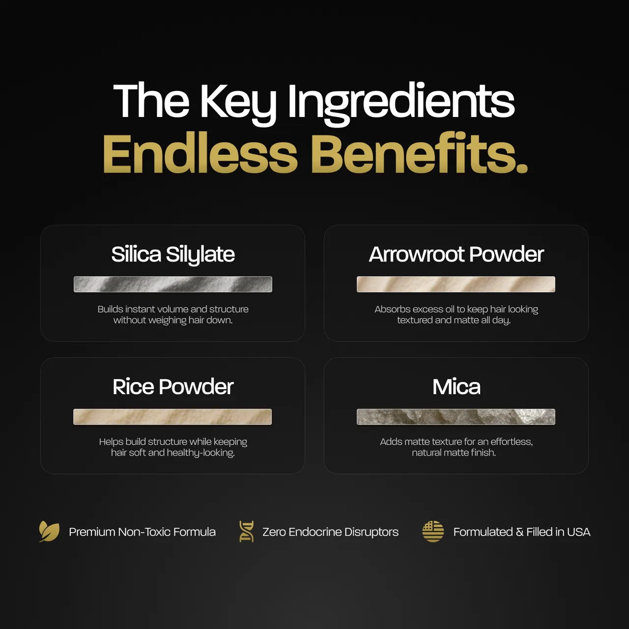 BASED texture powder key ingredients — natural volume powder