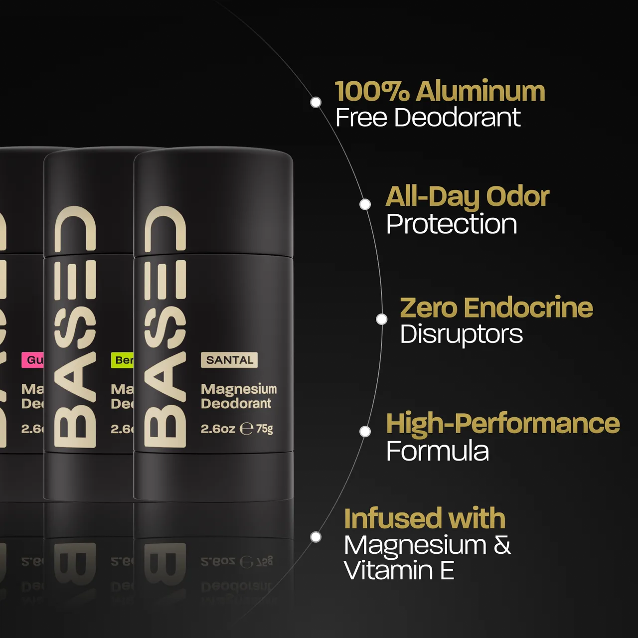 Based deodorant detail — aluminum free natural deodorant by based body works