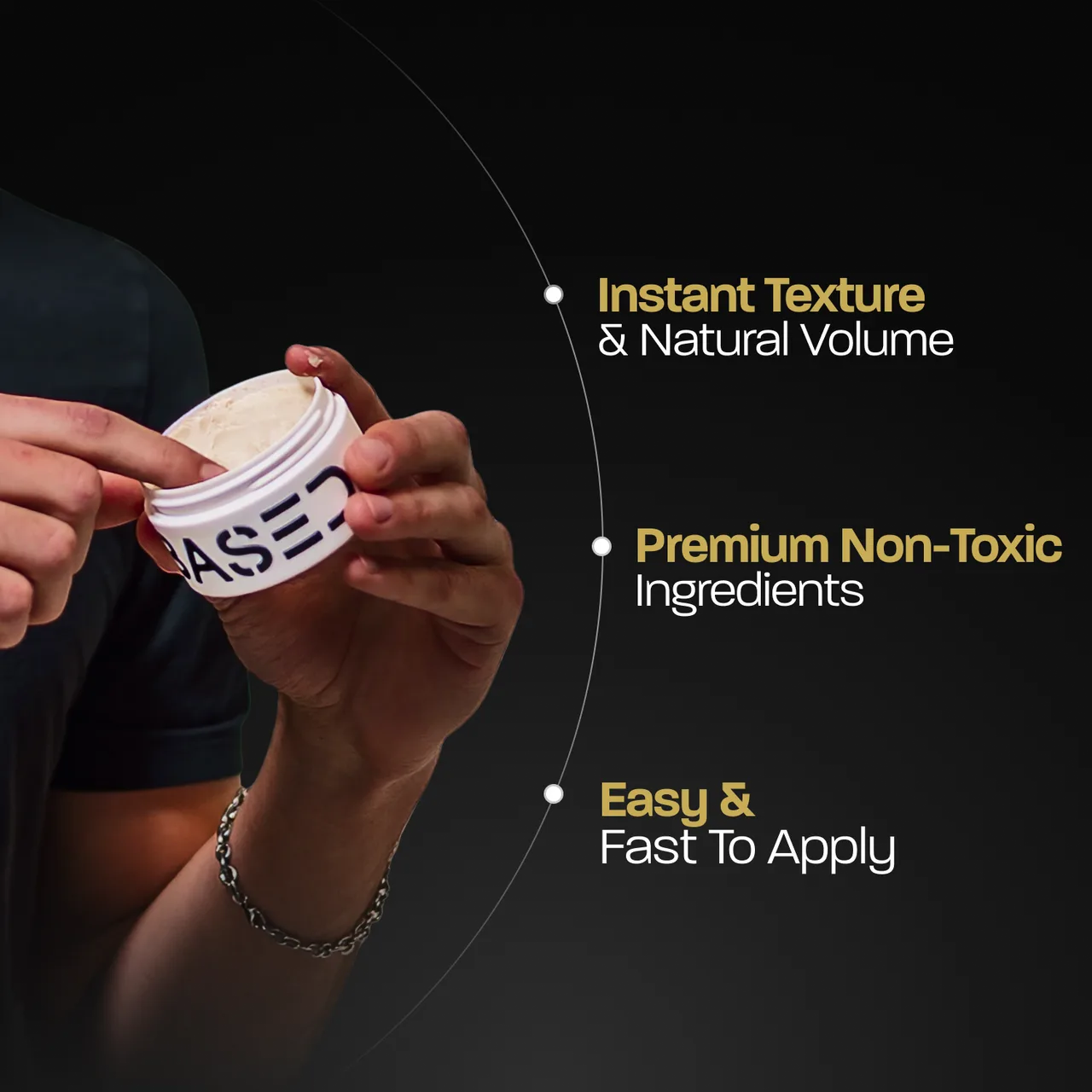 BASED strong hold clay jar — matte finish styling clay