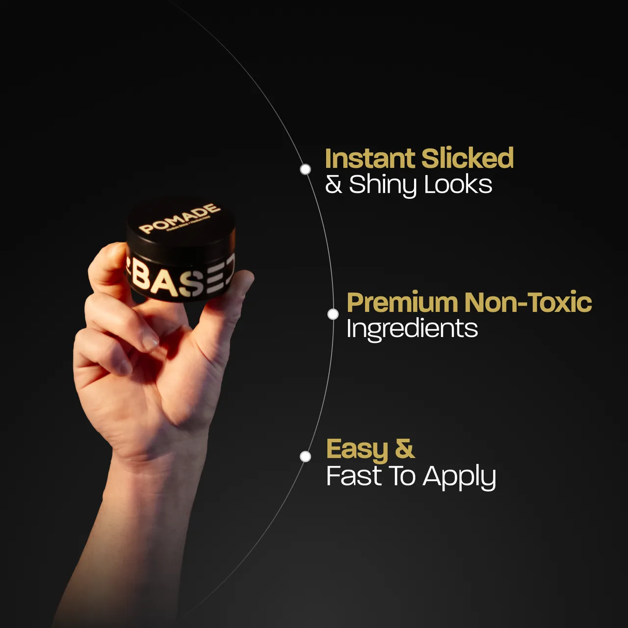 Based pomade styled hair results — natural men's hair products by based body works